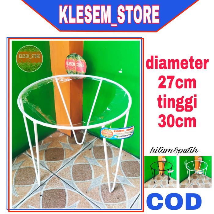 siapkirim- Standing pot besi diameter 27cm X tinggi 30cm