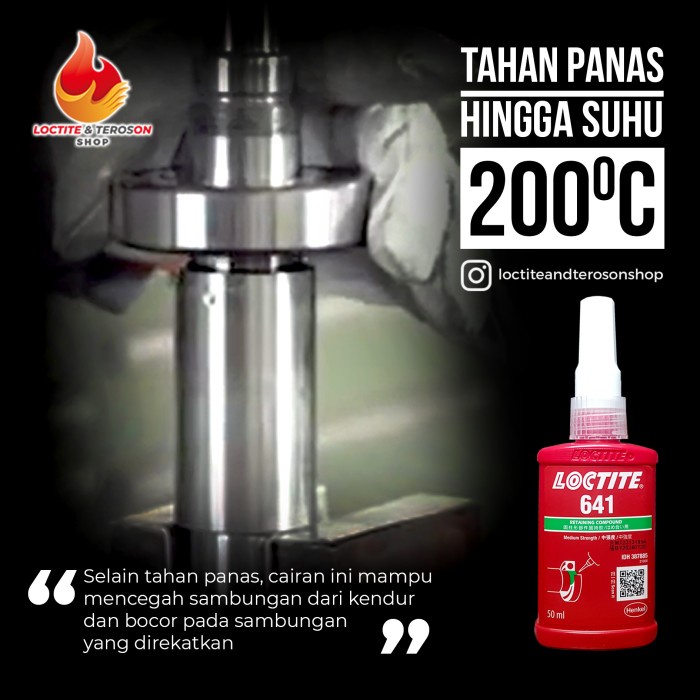 Kualitas Terjamin Lem Bearing Loctite 641 Medium Strength 50Ml