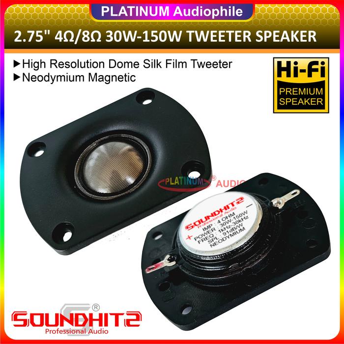 Tweeter 2.75 Inch 4-8 Ohm 150 Watt Silk Film Neodymium 2.75" Tweter Speker Soundhits Sq-2754 2758