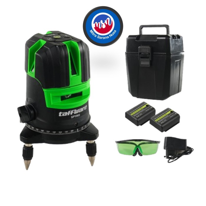 Laser Self Leveling Projector 2 Line Hijau Baterai Lithium