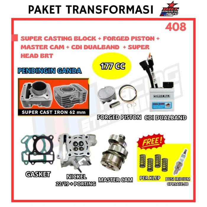 Paket Bore UP Jupiter MX BRT Blok Piston-Head-CDI-Master Cam - 408
