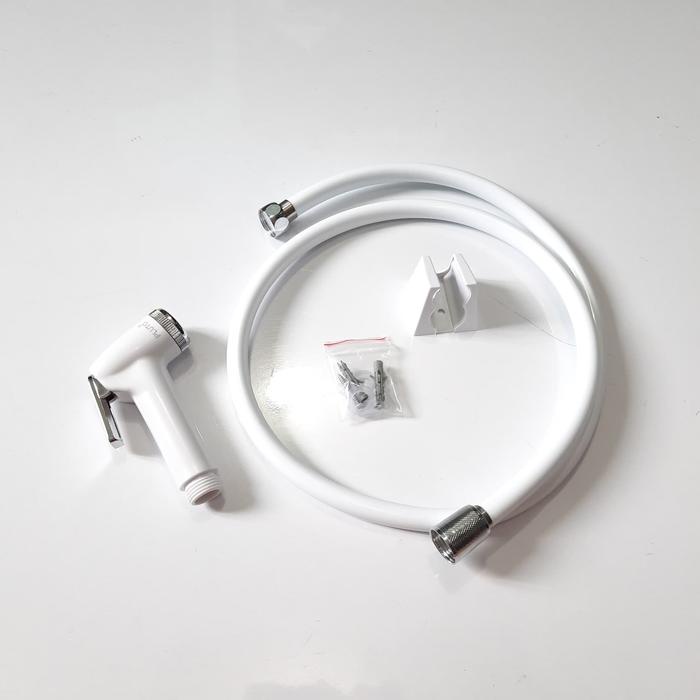 JET SHOWER CEBOK PUTIH / Kran Cebok Closet Selang Fleksibel