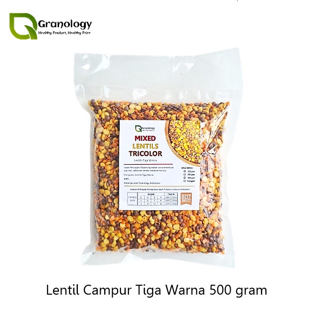 

Kacang Lentil Campur / Mix Lentil (500 gram) by Granology