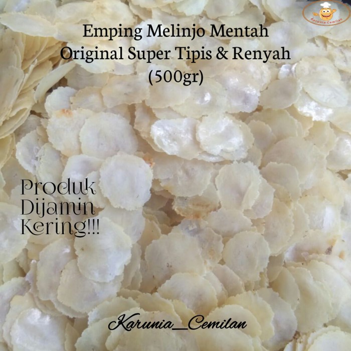 

Emping melinjo mentah original tipis dan renyah Super Murah (500gr)