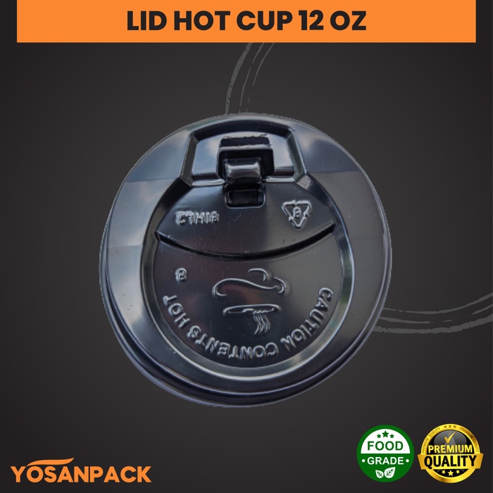 silahkan- Tutup plastik hot cup 12 oz - Lid Hot Cup 12 Oz