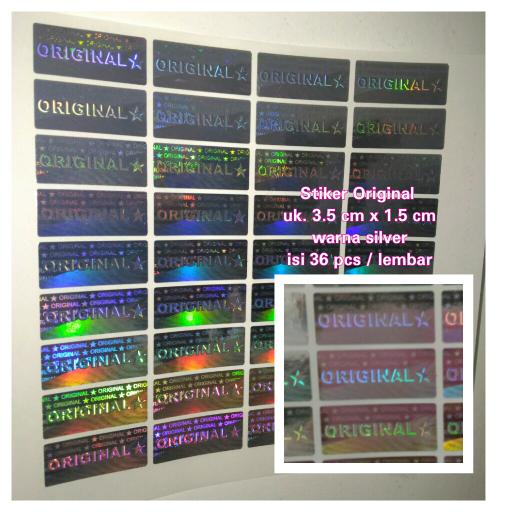 New Stiker Segel Hologram Original Persegi