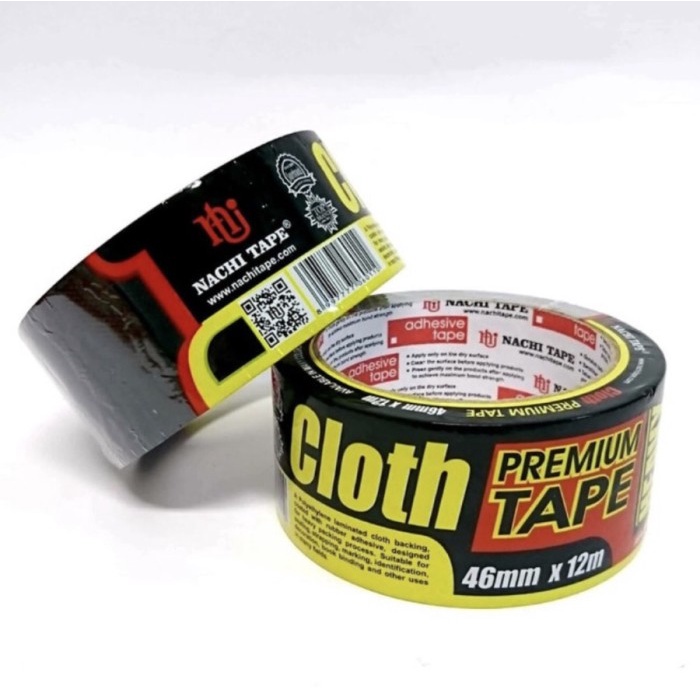

New Lakban Kain Hitam Nachi Cloth Tape 48 mm / 2 Inch x 12 meter