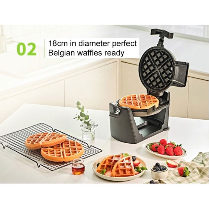 TERLARIS Cuisinart Waffle Maker WAF-400KR Two Way Belgian Waffle maker