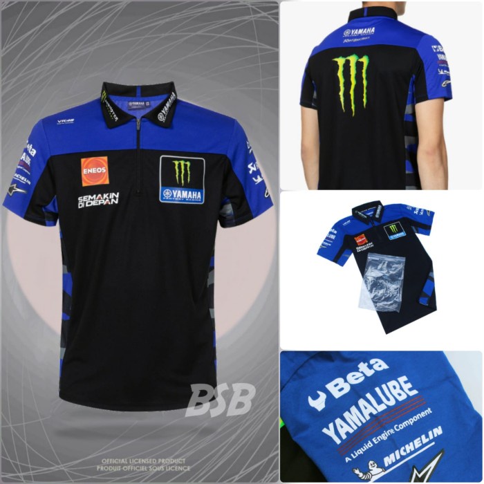 Gentz -POLO SHIRT YAMAHA-MOTOGP 2023 KAOS POLO PRIA BAJU KERAH RACING MOTOR