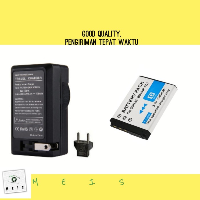 CHARGER & BATERAI SONY NP-BD1 NP-FD1 NP-FE1 NP-FR1 NP-FT1 BATRE CASAN