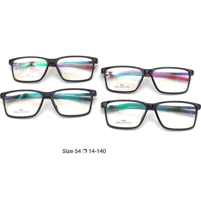 FRAME KACAMATA E083 SPORTY PRIA KOTAK E083