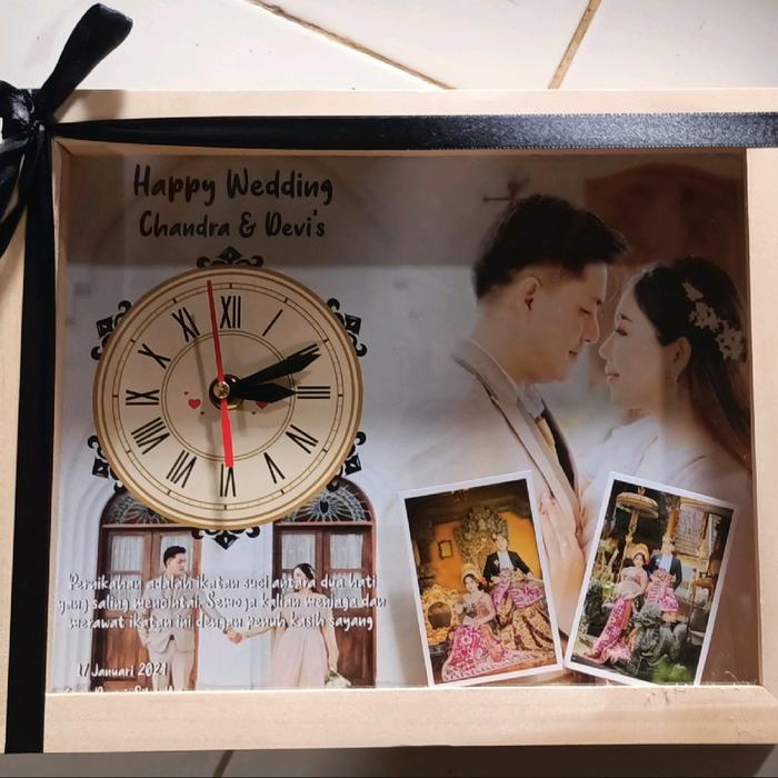 Terlaris Frame Bingki Foto Jam Wedding/Anniversary