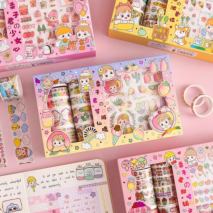 

New [Bells] Stiker 1 Set Box Premium Karakter Lucu + Roll Stiker + Stiker Super Cute paper