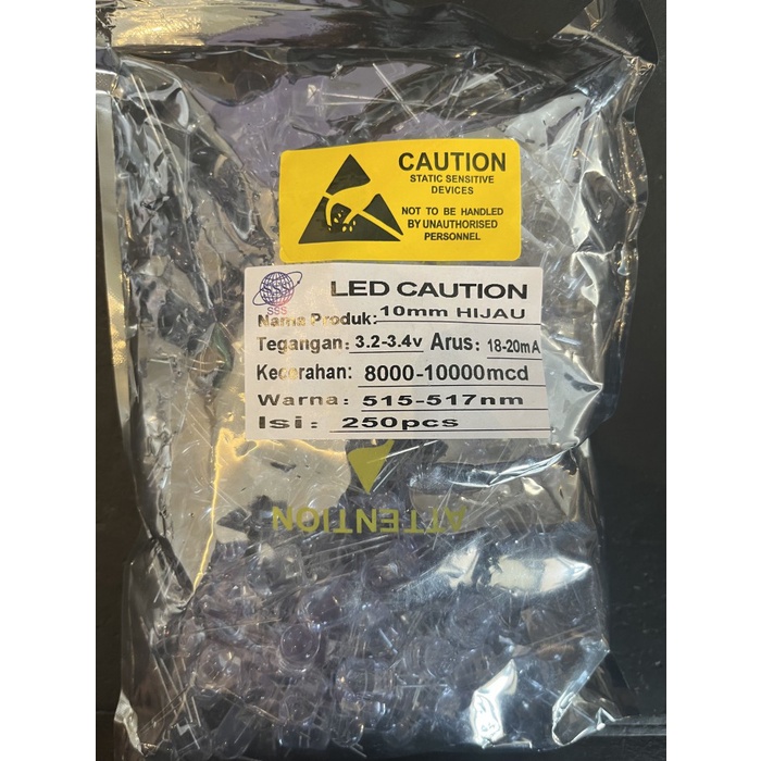 Gemilang Karya Led 10Mm Warna Merah/Kuning/Biru/Putih/Hijau/ Biru Doff