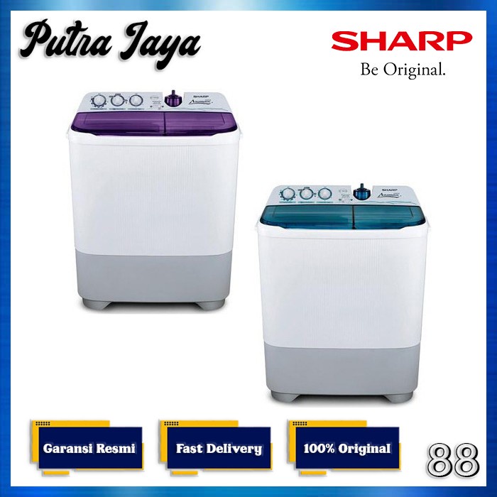 SHARP Mesin Cuci 2 Tabung - ES-T85CR-BK/VK/PK / EST85CR / 85CR