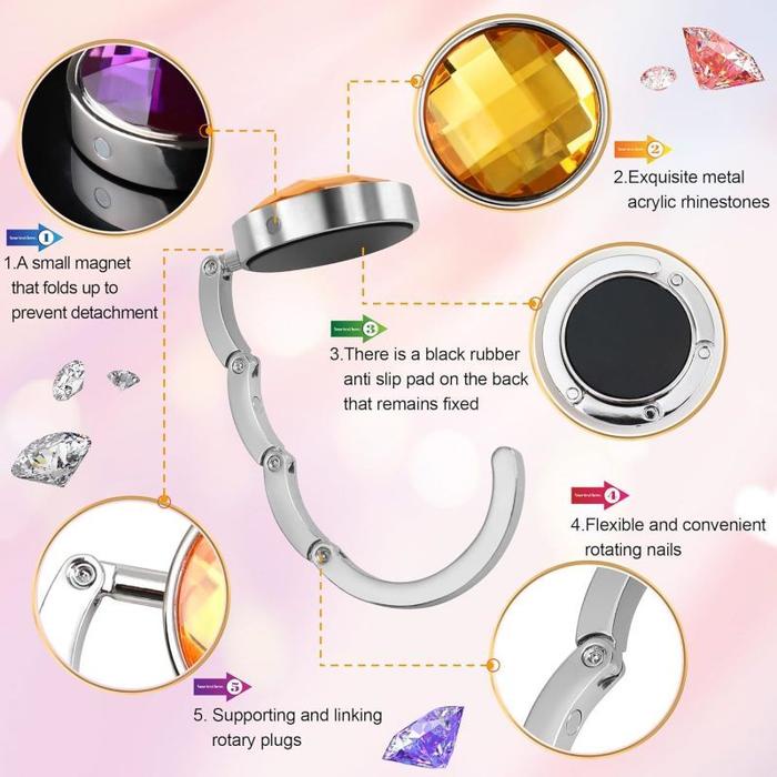 Promo Terbatas Gantungan Meja Tas Magnetik Gantungan Tas Di Meja Portable Cantolan Tas Meja Cantelan