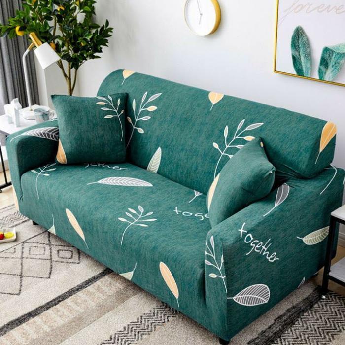 COVER SOFA SEATER sarung sofa elastis stretch - HIJAU DAUN ok