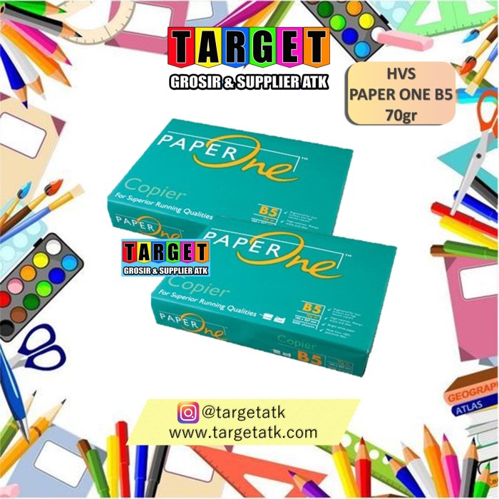 

New PAPER ONE KERTAS HVS B5 / KERTAS PAPERONE 70gr