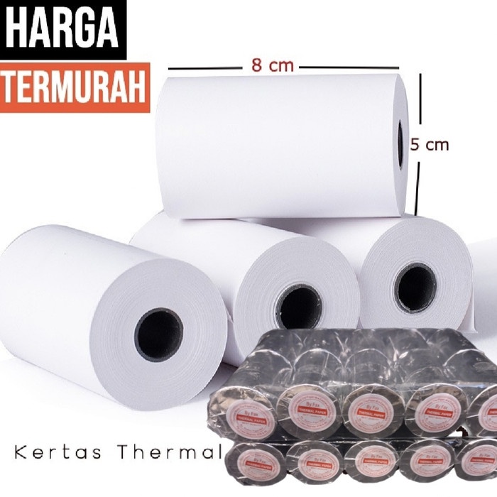 

New Kertas Struk Thermal 80x48 Paket 10 roll
