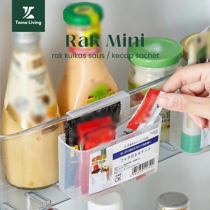 TAMARak Mini Kulkas Serbaguna Tempat Saus Sambal Sachet Rak Mini Gantung Rak Mini Saus Rak Mini
