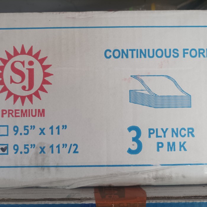 

New Continuous Form/ Kertas Komputer SJ 91/2x11 3Ply:2 (K3:2)