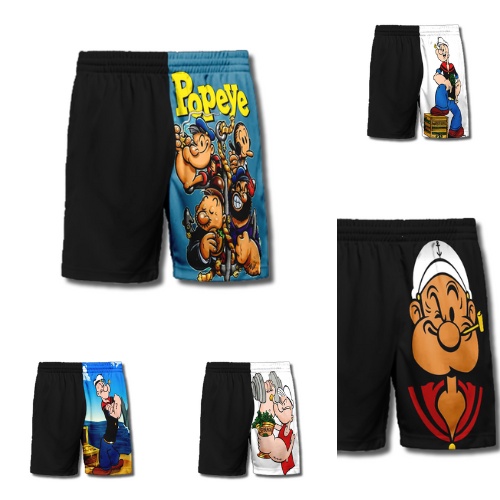 Celana Anak Printing - Celana Pendek Distro Anak Model Popeye Bayam Kartun - Saga Bandung
