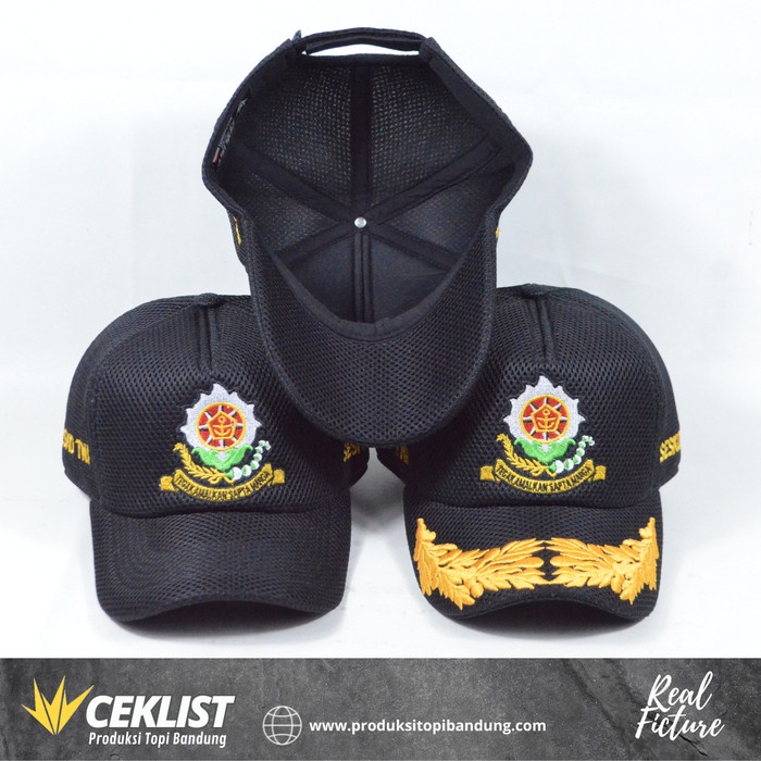 Ready Topi Sesko Tni Al Dabel Mas Warna Hitam Original