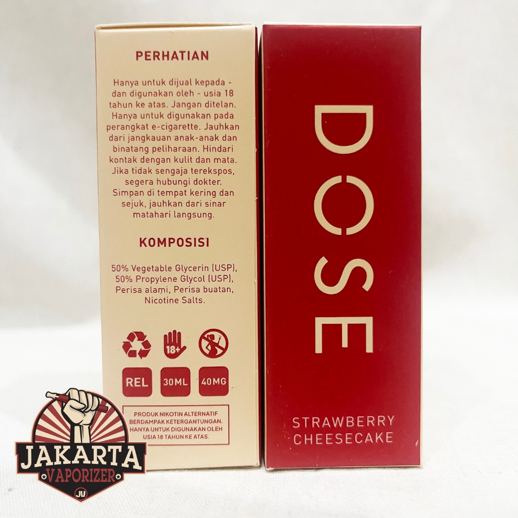 [SALT] DOSE STRAWBERRY CHEESECAKE SALTNIC 30ML 40MG BY HEX
