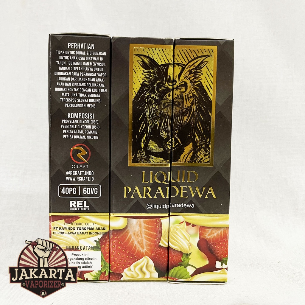 LIQUID PARADEWA STHORBERRY 60ML 3MG 6MG BY RCRAFT X QORY GORY