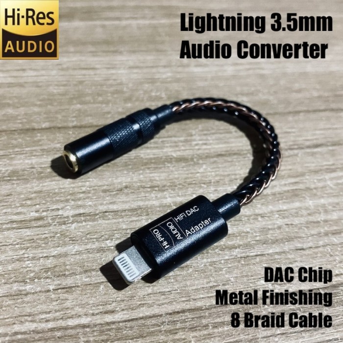 Custom Converter Lightning to 3.5mm Jack Audio Dac Adapter iPhone