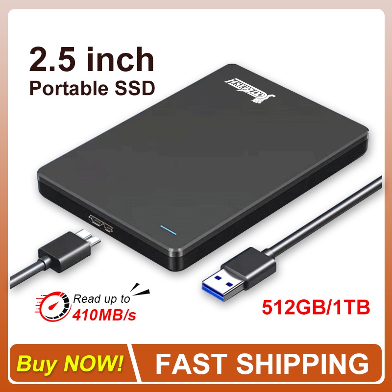 CoolFish Solid State Drive 2.5-inch Game Hard Drive Mobile Phone Computer 1T large Capacity 512G Por