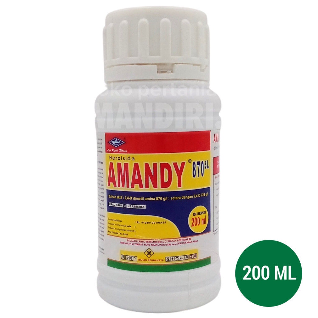 Amandy 870 SL 200 ml (herbisida sistemik, kemasan 200 ml)