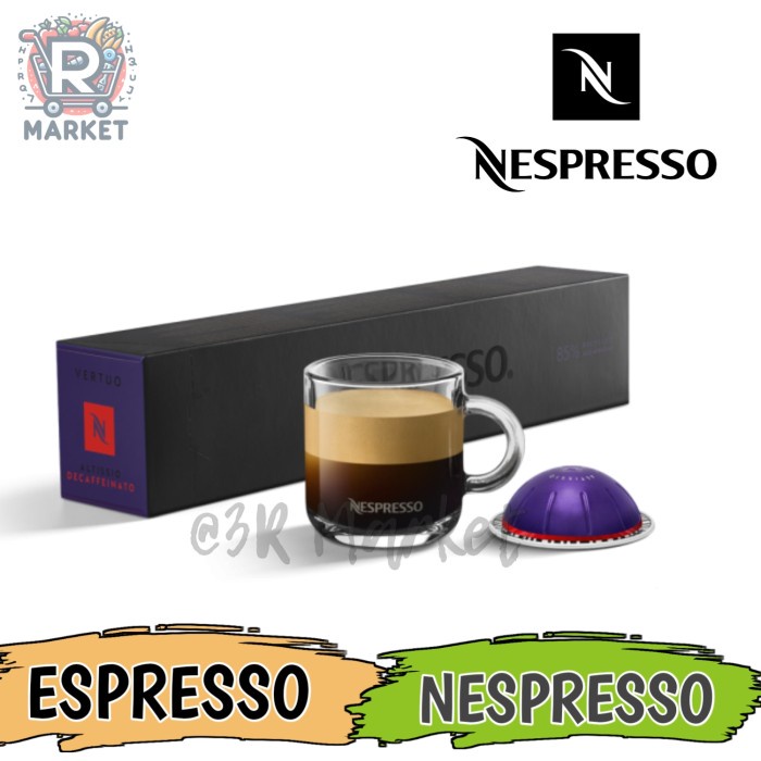 

Nespresso Vertuo Altissio Decaffeinato Espresso Coffee Capsule / Kapsul Kopi