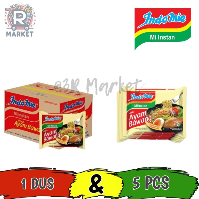 

Indomie Rasa Ayam Bawang 5 pcs / 1 Dus
