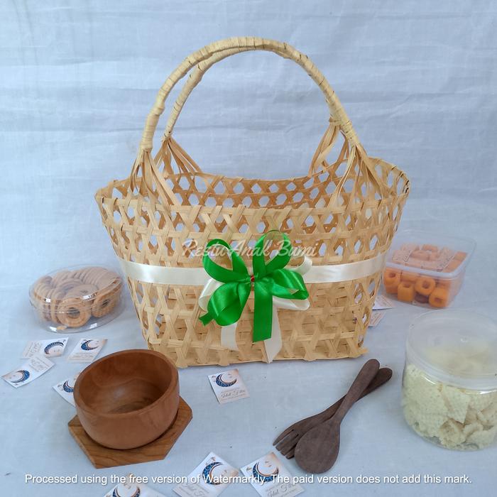 

SALE (Hampers Exclusive Series) Tas Besek Model Lawas 25cm x 25cm tas hampers tas parcel tas anyaman