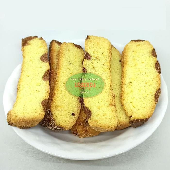 

OBRAL Bolu Panggang Kering Loreng MIRASA 500 Gr Gram Kue Manis Gurih Renyah Makanan Ringan Cemilan