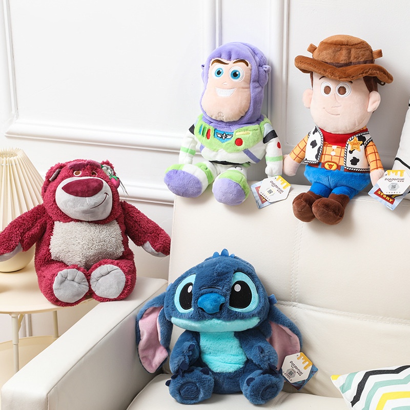 Genuine Authorized Strawberry Bear Stitch Buzz Lightyear Woody Pijie Pig Hugging Dragon Plush Doll P