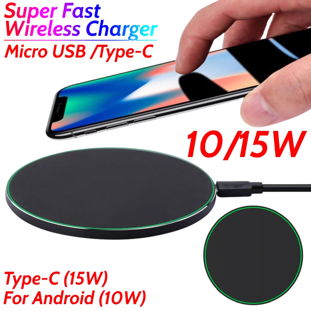 Quick Charge Wireless Charging Pad 10/15W Wireless Phone Charging Station Phone Charger for iPhone f