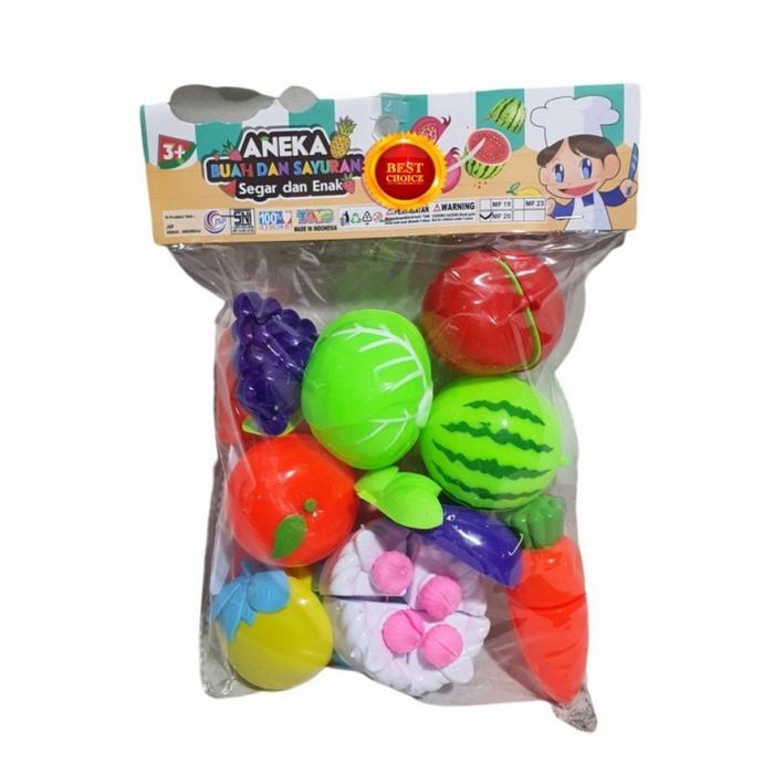 ID MAINAN BUAH DAN SAYURAN POTONG MAINAN EDUKASI ANAK ANEKA BUAH DAN SAYUR MF20
