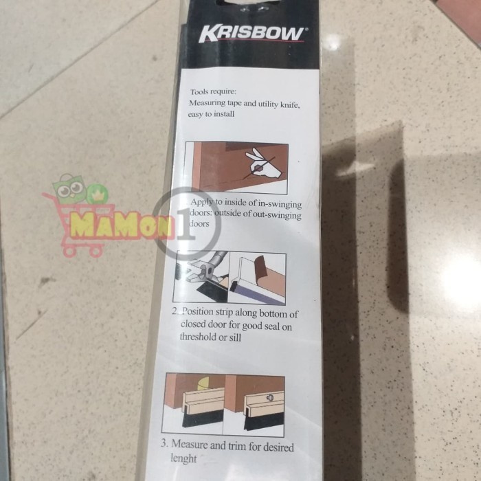 Goldenelectric Penutup Lubang Bawah Pintu Krisbow Door Seal Door Bottom Pvc 91 Cm