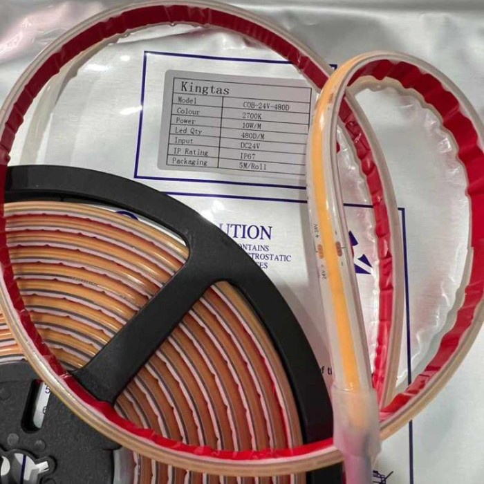 Kingtas led strip / strip led COB 24v 10w/m 480D/m ip67