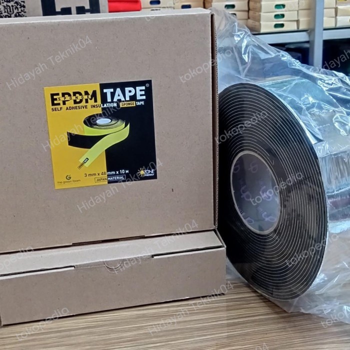 

TERBARU single foam EPDM SPONGE TAPE SELF ADHESIVE INSULATION 3MMX50MMX10 MTER