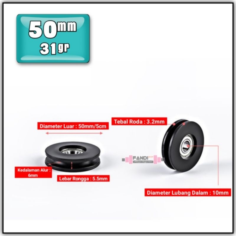 Roda Katrol Pulley Gym Alat Fitness Sparepart Perlengkapan Alat Fitnes Gym