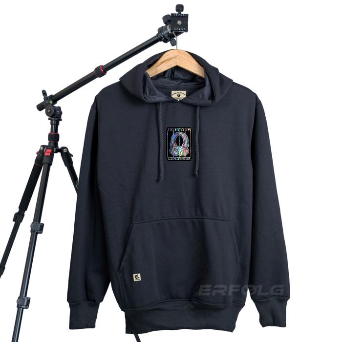 Erfolg Clothing Sweater Hoodie Jumper Unisex Basic Screen Printing Foil Hologram Motif Simpel Switer
