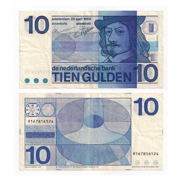 @@@@] 10 Gulden Netherlands 1968 - Uang Kertas Lama / Kuno