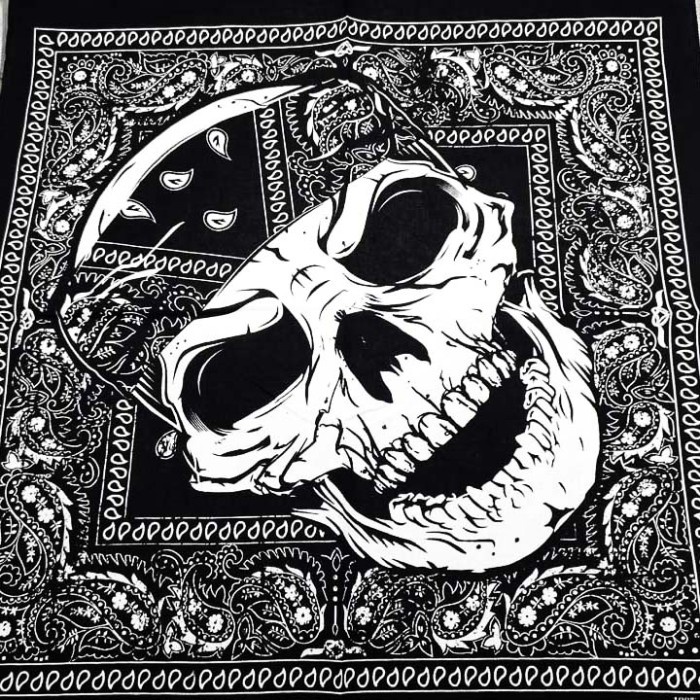 Bandana Tengkorak Skull Slayer Biker Scarf - Katun