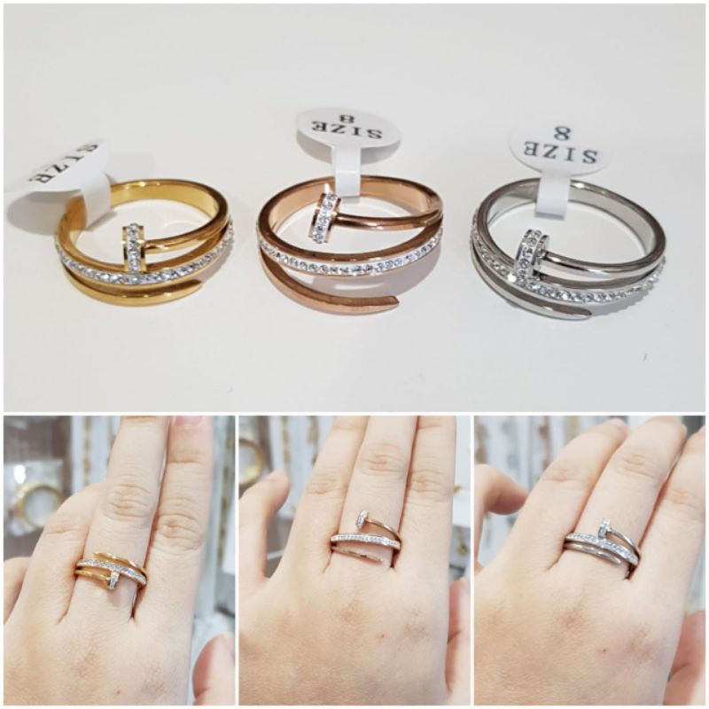 Cincin Titanium Paku Permata Dw05