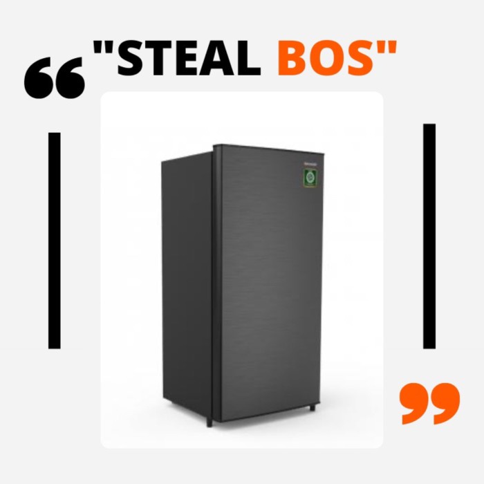 SHARP kulkas 1 pintu sharp 182 (166 liter) SJ-N182N-HS sharp 1 pintu 182