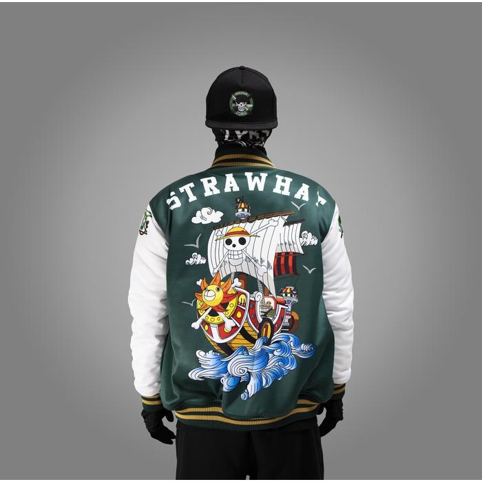 JAKET VARSITY Anime One piece Strawhat -AmanahJaminan