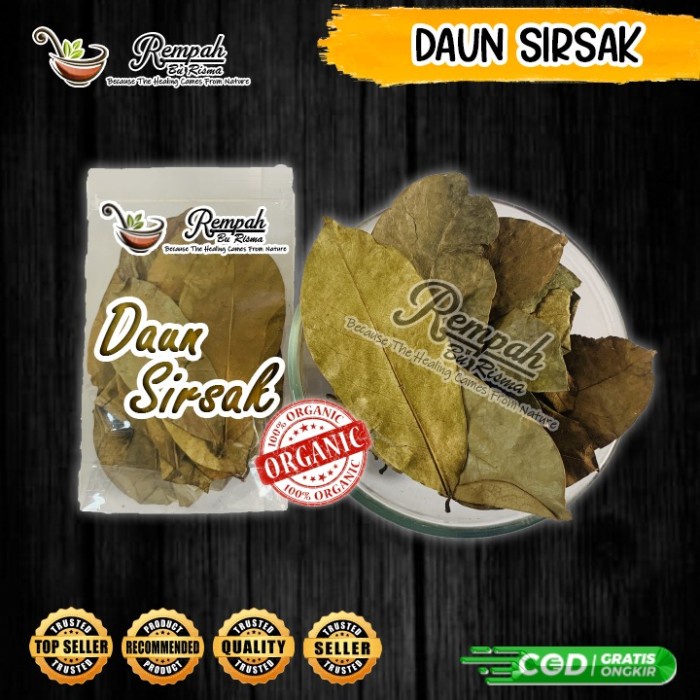 

TERMURAH!! DAUN SIRSAK KERING 500 GRAM GRADE A - DAUN SIRSAT